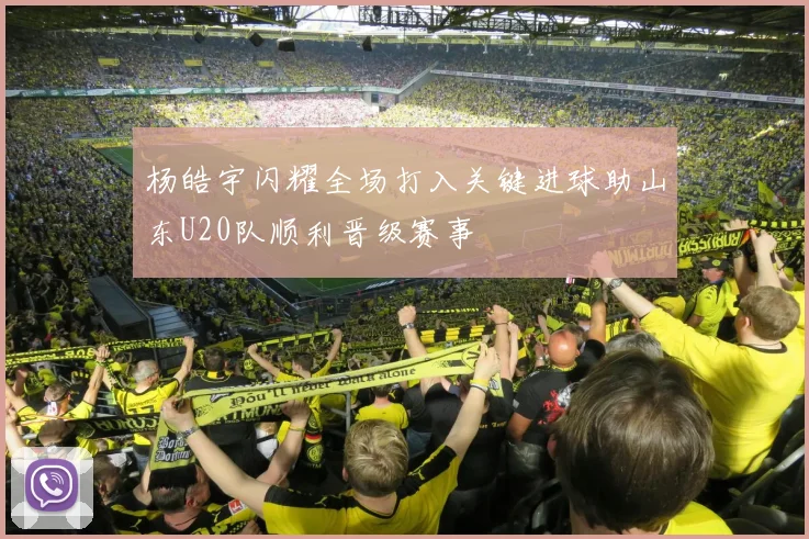 杨皓宇闪耀全场打入关键进球助山东U20队顺利晋级赛事